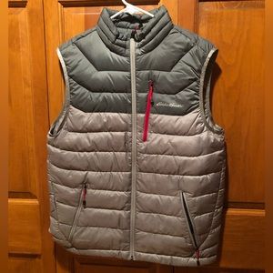 Eddie Bauer First Ascent Full Zip Men’s Small Gray Vest
